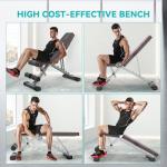 OUNUO Heavy-Duty Adjustable Weight Bench for Home Gym