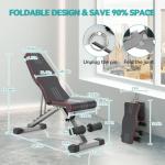 OUNUO Heavy-Duty Adjustable Weight Bench for Home Gym