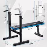 Adjustable Weight Bench with Barbell Rack