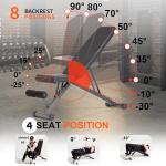 BARWING Adjustable Foldable Weight Bench for Home Gym