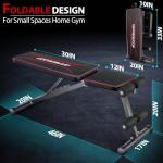 OPPSDECOR Foldable Weight Bench for Full Body Fitness