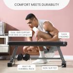 Heavy-Duty Flat Weight Bench for Home Gym