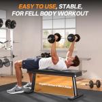 YAMO Adjustable Flat Weight Bench for Home Gym