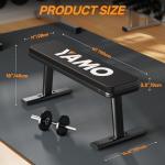 YAMO Adjustable Flat Weight Bench for Home Gym