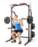 SunHome Multi-Functional Power Cage Squat Rack
