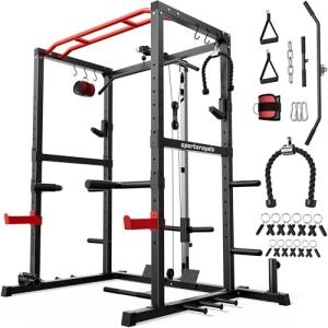 Sportsroyals Multi-Functional Power Rack with LAT Pulldown