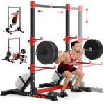 Adjustable Squat Rack with Pull-Up Bar
