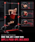Adjustable Squat Rack with Pull-Up Bar
