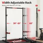 FLYBIRD Adjustable Squat Rack with Pull-Up Bar