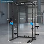 Multi-Functional Power Cage with Attachments for Home Gym
