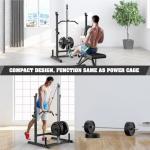 Adjustable Power Rack with LAT Pulldown System