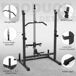 Adjustable Power Rack with LAT Pulldown System