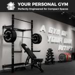 RitFit Wall Mounted Folding Squat Rack - Space Saver