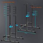 JX FITNESS Multi-Function Squat and Barbell Rack