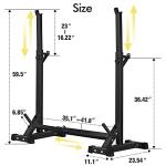 CANPA Adjustable Squat Rack and Barbell Stand