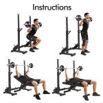 CANPA Adjustable Squat Rack and Barbell Stand