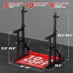 VANSWE Adjustable Squat Rack for Home Gym