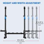 JX FITNESS Adjustable Weight Bench and Squat Rack Set