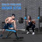 JX FITNESS Adjustable Weight Bench and Squat Rack Set
