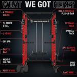 Mikolo 1500lbs Power Cage with LAT Pulldown