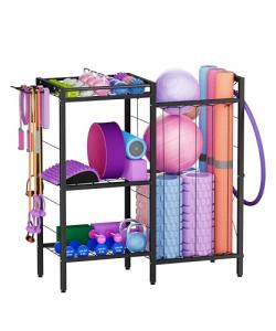 3-Tier Dumbbell and Yoga Mat Storage Rack