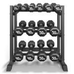 Heavy-Duty 3-Tier Dumbbell Rack for Home Gym