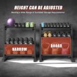 Heavy-Duty 3-Tier Dumbbell Rack for Home Gym