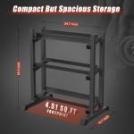 Heavy-Duty 3-Tier Dumbbell Rack for Home Gym