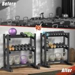 Heavy-Duty 3-Tier Dumbbell Rack for Home Gym