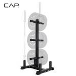 CAP Barbell Olympic Bumper Plate and Bar Rack