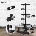 CAP Barbell Olympic Bumper Plate and Bar Rack