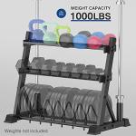 3-Tier Dumbbell Rack and Weight Plate Stand