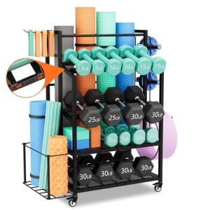 Adjustable 600LBS Dumbbell Rack with Wheels