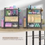 Adjustable 4-Tier Dumbbell Rack with Wheels