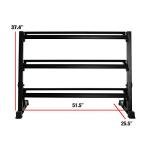 CAP Barbell 3-Tier Dumbbell Rack - 51" Black