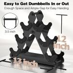 Compact 3 Tier Dumbbell Weight Rack for Home Gym