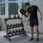 BEKING 3-Tier Dumbbell and Weight Storage Rack