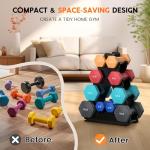 4-Tier Dumbbell Rack for Home Gym Storage
