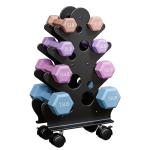 Dumbbell Rack Stand with Wheels for Home Gym