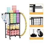Compact Dumbbell Rack with Yoga Mat Storage Wheels