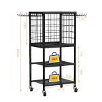 Compact Dumbbell Rack with Yoga Mat Storage Wheels