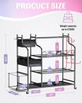 Mythinglogic Dumbbell Rack with Wheels and Hooks
