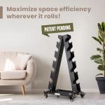 LIONSCOOL A-Frame Dumbbell Rack with Wheels