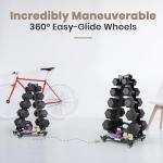 LIONSCOOL A-Frame Dumbbell Rack with Wheels