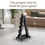 LIONSCOOL A-Frame Dumbbell Rack with Wheels