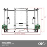 Valor Fitness Power Cage with LAT Pulldown & Crossover