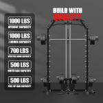 Smith Machine Power Rack with LAT Pulldown System
