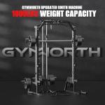 Smith Machine Power Rack with LAT Pulldown System