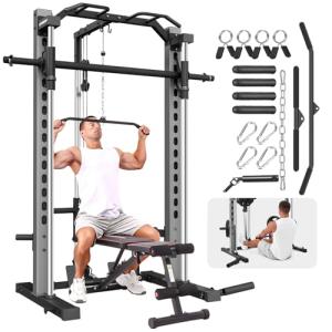 Adjustable Smith Machine with LAT Pull Down System