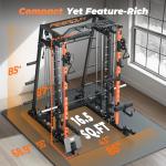 Smith Machine Power Cage with Dual LAT Pull Down